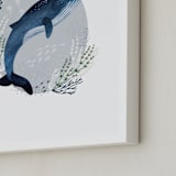 "In the Deep" - Art Print in Aqua by Oma N. Ramkhelawan - Frame Close-up