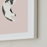 "Feline" - Art Print in Blush by Vivian Yiwing - Frame Close-up