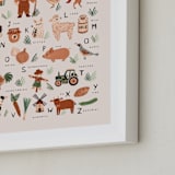 "Farm Alphabet" - Art Print in Sand by Vivian Yiwing - Frame Close-up