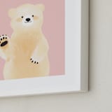 "So Beary Sweet" - Art Print in Bubblegum by Mollie Bohannon - Frame Close-up