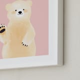 "So Beary Sweet" - Art Print in Bubblegum by Mollie Bohannon - Frame Close-up