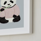 "Yum Yum Bamboo" - Art Print in Cloud by Cass Loh - Frame Close-up