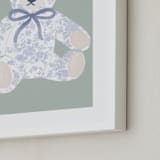"Blue Bear" - Art Print in Sage by Jenna Holcomb - Frame Close-up