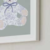 "Blue Bear" - Art Print in Sage by Jenna Holcomb - Frame Close-up