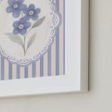"Forget Me Nots" - Art Print in Periwinkle by Jenna Holcomb - Frame Close-up