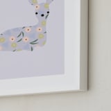 "Sweet Deer" - Art Print in Lilac by Angela Thompson - Frame Close-up