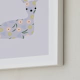 "Sweet Deer" - Art Print in Lilac by Angela Thompson - Frame Close-up