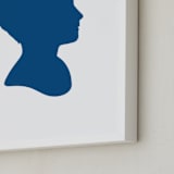 "Silhouette: Custom Print with Text" - Custom Print in Blueberry by Minted - Frame Close-up