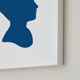 "Silhouette: Custom Print with Text" - Custom Print in Blueberry by Minted - Frame Close-up