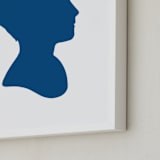 "Silhouette: Custom Print with Text" - Custom Print in Blueberry by Minted - Frame Close-up