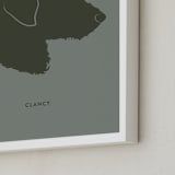 "Tonal Pet Silhouette: Custom Print with Text" - Custom Print in Olive Shadow by Minted - Frame Close-up