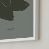 "Tonal Pet Silhouette: Custom Print with Text" - Custom Print in Olive Shadow by Minted - Frame Close-up