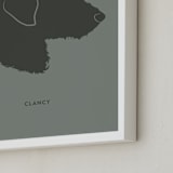 "Tonal Pet Silhouette: Custom Print with Text" - Custom Print in Olive Shadow by Minted - Frame Close-up