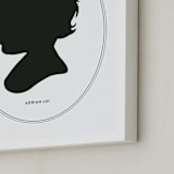 "Cameo Silhouette: Custom Print" - Custom Print in Black by Minted - Frame Close-up