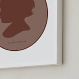 "Cameo Tonal Silhouette: Custom Print" - Custom Print in Rustique by Minted - Frame Close-up
