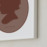 "Cameo Tonal Silhouette: Custom Print" - Custom Print in Rustique by Minted - Frame Close-up