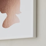 "Custom Silhouette Foil Art" - Custom Foil Print in Rose Gold by Minted - Frame Close-up