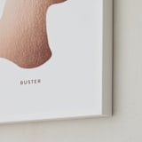 "Custom Pet Silhouette Foil Art" - Custom Foil Print in Rose Gold by Minted - Frame Close-up