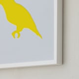 "Pet Silhouette: Custom Letterpress Print " - Custom Letterpress Print in Neon Yellow by Minted - Frame Close-up