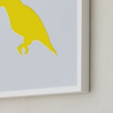 "Pet Silhouette: Custom Letterpress Print " - Custom Letterpress Print in Neon Yellow by Minted - Frame Close-up