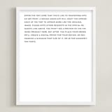 "Custom Quotes" - Custom Print in Noir by Minted - Framed