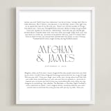 "Our Vows: Portrait Orientation Custom Print" - Custom Print in Midnight Blue by Minted - Framed
