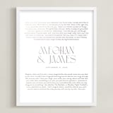 "Our Vows: Custom Foil Print" - Custom Foil Print in Silver by Minted - Framed