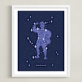 "Disney's Hercules Stars Are Born" - Art Print in Pruple by Rebecca Smith - Framed