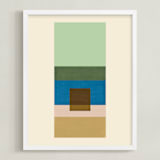 "Horizon" - Art Print in Moss by Baumbirdy - Framed