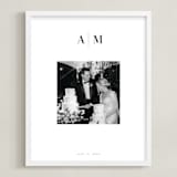 "Monogram: Square Framed Photo " - Framed Photo in White by Minted - Framed