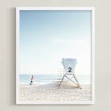 "Tower 2" - Art Print in tower blue by Kamala Nahas - Framed