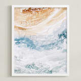 "Sediment No 1" - Art Print in Beige by Kelly Ventura - Framed