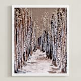 "Aspen Grove" - Art Print in Birch White by Emily Magone - Framed