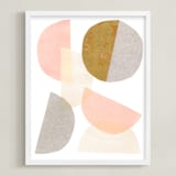 "Shifting" - Art Print in Blush by Kelly Nasuta - Framed