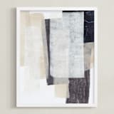 "History Repeats" - Art Print in Sand by Jennifer Daily - Framed
