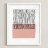 "Color Streak" - Art Print in Dusty Rose by Kiersten Garner - Framed