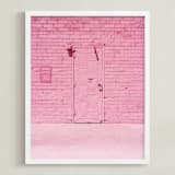 "The Pink Door" - Art Print in Pink by Jenna Gibson - Framed