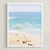 "Laguna Beach 2" - Art Print in Lagoon by Jennifer Lawrence - Framed
