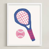 "Electric Sports 1" - Personalized Art Print in Cobalt by Carrie Moradi - Framed