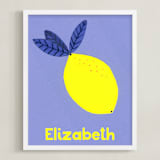 "My Fruity Family" - Personalized Art Print in Lemon by Marta Crea - Framed