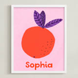 "My Fruity Family III" - Personalized Art Print in Citrus by Marta Crea - Framed