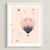 "To The Stars" - Art Print in Pale Pink by Caroline Mint - Framed