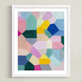 "Safe as houses" - Art Print in peach by raven erebus - Framed