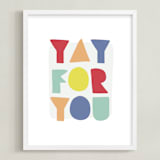 "yay for you" - Art Print in carnival by Lea Delaveris - Framed
