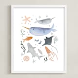 "Sea Life" - Art Print in Ocean by Hannah Williams - Framed