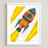 "Space to Explore I" - Art Print in Flare by Heather Schertzer - Framed