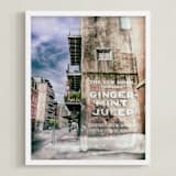 "Ginger Mint Julep" - Art Print in grainy by Mary Ann Glynn-Tusa - Framed