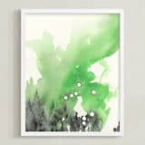 "Libra Constellation" - Art Print in Peridot Green by Emily Magone - Framed