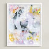 "Clouded Path 4" - Art Print in Gentle Lilac by Eunmee Studio - Framed