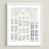 "skyscraper" - Art Print in White by Susanne Kasielke - Framed
